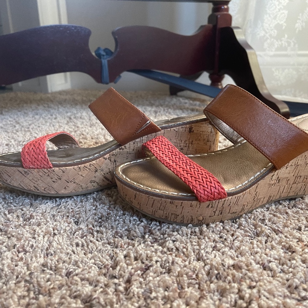 Lands end wedge sandals